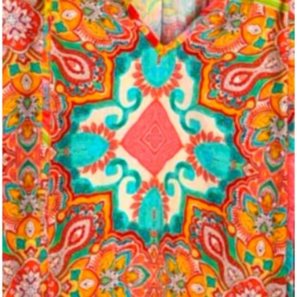 Emily Van Den Burg 100% Cotton Floral Tunic Dress Size 36 - Picture 3 of 3